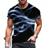 T-shirts pour hommes Coloré Plaid Mode moderne Impression 3D Simple Été Femmes Surdimensionné Séchage rapide Col rond T-shirt à manches courtes