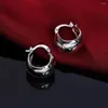 Dangle Earrings Smooth Round 925 Sterling Silver Fashion For Women Classic Brands Jewelry Wedding Party Christmas Gifts