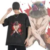2023 Nya japanska anime demon slayer blad t-shirt hira inosukes kort ärm mode sommar coola tees bästsäljande toppduk