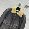 Women's Leather Autumn And Winter Products! Imported Lamb Collar Down Coat! Cotton Lining To Keep Warm