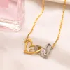 Luxury Design Necklace 18K Gold Plated Brand Stainless Steel Necklaces Choker Chain Letter Pendant Fashion Womens Wedding Jewelry 246N