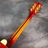 Factory 43 12-snarige J200-serie akoestische gitaar met Cherry Red Lacquer All Abalone Shell Set 369