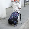 Trolley Kinder Schulrucksack Kindertaschen mit Rad Grils Jungen Abnehmbare orthopädische Schultasche Büchertasche Mochilas 231229