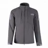 Vestes pour hommes automne et hiver mâle softshell garder au chaud polaire col montant manteau tactique de plein air sport imperméable veste bombardier