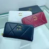 18% de réduction sur le sac de créateur Nouveau Xiaoxiangfeng Long Single Zipper Wallet Sac à main pour femme avec boîte