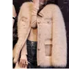 Женское меховое осенне-зимнее женское маленькое ароматное пальто, короткий норковый темпераментный кардиган, куртка с круглым вырезом, свободная женская верхняя одежда