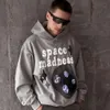 Hip Hop Y2K Space Madness Stars Mousse Polaire Sweats Unisexe Pull Baggy Casual Épais Sweat À Capuche Surdimensionné Lâche Sweat À Capuche