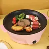 Pannor 220V Elektrisk stekpanna Kök Multicooker Non-Stick Binaural Handle Baking Roast Pot 20/26/30 cm Grill Omelette