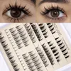 Cluster Lashes 112 pièces de cils segmentés à faire soi-même + 4 paires de cils Whooles lumière douce faits à la main réutilisables DD Curl extensions de cils greffés