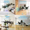 L0712 RC Avião 24G Aeronaves de Controle Remoto Gravidade Sensing Helicóptero Planador com Luz EPP Lutadores de Espuma para Meninos Crianças 231229