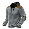 Erkek Hoodies 2024 Bahar Sonbahar Renk Engellenmiş Uzun Kollu Hoodie Sports Boş Boş Zaman Özelleştirilmiş Adı Basılı Logo Top