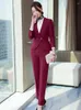 Abito a due pezzi Tessuto di alta qualità Formale da donna Business Gonna Tailleur Primavera Estate Donna Ufficio Stili OL Tailleur pantalone Blazer professionali