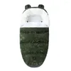 Filtar Muffs för vagn Baby Sleeping Bag Plush Warm Wool Collar Winter Born Anti Kick Quilt Hold Byinstergram barnvagn