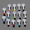 Dungle Chandelier 14pcs Lot Bioplast Tragus Piercing Dudak Piercing Labret Halka Kıkırdak Kulak Saplamalar Halkalar Vücut Takı252H