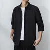 メンズカジュアルシャツの男の子スプリングロングスリーブボタンシャツプラスメンズファッションホワイトワインレッドレトロドレスシンメンオフィスウェア3xl4xl