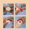Fiori nuziali Tessuto artificiale Taro viola Ricamo Bouquet da damigella d'onore Mariage Fiore lavorato a maglia tessuto a mano per gli amanti