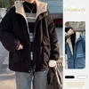 Men's Hoodies Korean Style Men And Women Trendy Hip-hop Corduroy Autumn Winter Couple Personality Hooded Jacket Loose Vintage Top