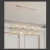 Escandinavo moderno simples dente de leão sala de jantar lustre g9 cabeça da lâmpada lâmpadas de cristal românticas e lanternas luz de teto bola brilhante