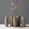 Vasos Japonês Vaso grosso de cerâmica seca Arranjo de flores retrô Mesa Ornamentos Zen Wave 230701