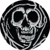 Fashion SOA Reaper Crew Embroidered Iron On Patch Motorcycle Heavy Metal Punk Applique Badge Front Patch 3 5 G0448208J