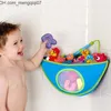 Jouets de bain Jouets de bain Animaux mignons Enfants Rangement pour bébé Salle d'aspiration Baignoire Poupée Sac suspendu Panier Maille Eau 230213 Z230701