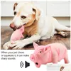 Juguetes para perros Chews Brand Cute Pig Grunting Squeak Latex Pet Chew para Squeaker Training Products Drop Delivery Home Garden Dhwtq