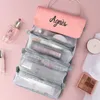 Bolsas de cosméticos Estuches Bordado personalizado Neceser plegable Portátil Separado Gran volumen Personalizado Kits de maquillaje cosmético para mujeres Bolsa de viaje 230630