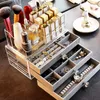 Jeans Acrylic Organizers Veet Threelayer Jewellery Storage Box Earring Rings Necklace Large Space Jewellery Case Holder Women Gift