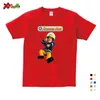 Completi di abbigliamento Magliette per bambini Cartone animato Sam il pompiere Stampa T-shirt Top Vestiti per bambini Manica corta Ragazzo Ragazze 100 Maglietta di cotone Costume 230630