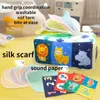Boîte à mouchoirs Montessori Jouets sensoriels pour bébés 6 12 mois Développement de la motricité de bébé Jouets Boîte à mouchoirs en peluche Jouets pour bébé 1 an L230518