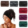 Moda Mulheres Yoga Bandas de cabeça Banda de cabelo Elastic Elastic Wide Turbano Cruzado Garota de Ginástica Esporte Esporte Simples de Cor Sólida Simples Comes Acessórios para Cabelos Notados Z011