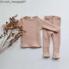 Clothing Sets Winter Toddler Baby Clothes Sets 2pcs Girls Boys Knit Sweater Tops Leggings Pants Children Pajamas Baby Set Outfits For 05Y 220808 Z230701
