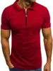 Men's Polos Men Polo Shirts Solid Color Turn Down Callor Zipper Pocket Spring Summer Short Sleeve 2023 Casual Male TShirts S3XL 230630