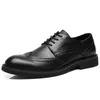 Buty ręcznie robione męskie buty Oxford Buty szary skórzane brogate butów męskie buty klasyczne buty biznesowe dla mężczyzn 56