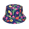 Rose Printed Fisherman Hat Europe And The United States Trend Men Autumn Travel Sun Block Basin Hat Surf Hats for Men with Strap