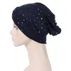 Forehead Cross Muslim Turban Pure Color Stretch Inner Hijabs Chemo Cap Ready To Wear Women Head Scarf Under Hijab Bonnet Hat New