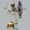 Dekorativa föremål Figurer Small Retro Doorbell Windchime Shopekeeper Bell Door Knack för butiksrum Garden Porch Front Entrance Home Decor 230701