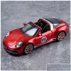 Diecast Model Arabalar 1 32 Porsche 911 917 Alaşım Araba Minyatür Targa Cabrio Supercar Çocuklar Için Hediye Metal Araç Çocuk Oyuncakları Boys Dhhg6