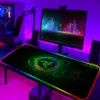 마우스 패드 RGB Razer 게임 액세서리 컴퓨터 대형 900x400 백라이트 키보드 LED 마우스 매트를 가진 Mousepad 게이머 고무 카펫