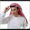 Etniska klädkläder Fashion Shemagh Agal Men Islam Hijab Islamisk halsduk Muslim Arab Keffiyeh Arabic Head Cover Set A225n