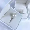 Bague pleine de diamants en dentelle colorée avec 10-11mm rond brillant et sans défaut Edison perle bague premium perle Moissanite bijoux