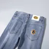 Męski projektant dżinsów 2023 Nowy produkt Nowy produkt Slim Fit Botton Bullet Fashion Mash Korean European Small Monster Long Pants K26K