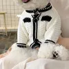 Sweaters örgü kazak köpek evcil giyim köpekler için pamuklu kıyafetler kedi küçük siyah beyaz sevimli sonbahar kış moda çocuk Yorkshire