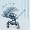 Luxury high view baby stroller Two-way Ultra-light Portable fold Stroller Can Sit and Lie four wheels cart travel baby Carriage L230625