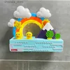 新しいベビーバスキッズおもちゃ虹色のシャワーパイプラインイエローアヒルスライドトラックバスルーム教育水ゲームおもちゃの贈り物l230518