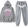 Sweats à capuche pour femmes Sweat-shirts Automne Hiver Costume de sport Pull Pantalon décontracté Sweat à capuche rose Sweat-shirt en coton mélangé