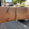 Chaîne DOREMI Trendy 6MM Lettre Zircon Bracelet avec Pierre de Naissance Réglable Nom Bracelets pour Femme Fille Bijoux Femme Cadeau pour Maman 230630