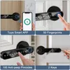 Smart Lock Tuya Smart Locks Bluetooth Biometric Fingerprint Password Key Unlock Digital Electronic Door Lock App Remote For Bedroom Home 230630