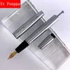 Pens St Penpps 601a wakumatyczny tłok typu fontanna pen z penatem stalowa pen z pensem srebrna czapka f -Exposed Nib Pomiar School