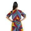 Ethnic Clothing Two Piece Set Africa Clothes African Dashiki Fashion Flower Print Suit Top Trousers Super Elastic Party For Women 2139